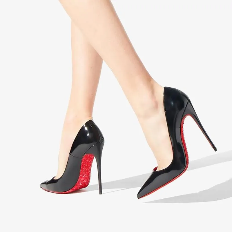 Patent Leather Pumps Sparkling Sole
